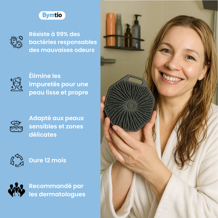EXFOLIO｜Brosse exfoliante antimicrobienne