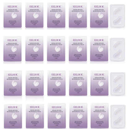 20PCS Collagen Microneedle Eye Patch for Sensitive Skin Dark Circles Puffiness Fine Lines Forehead Wrinkles Eye Skin Care