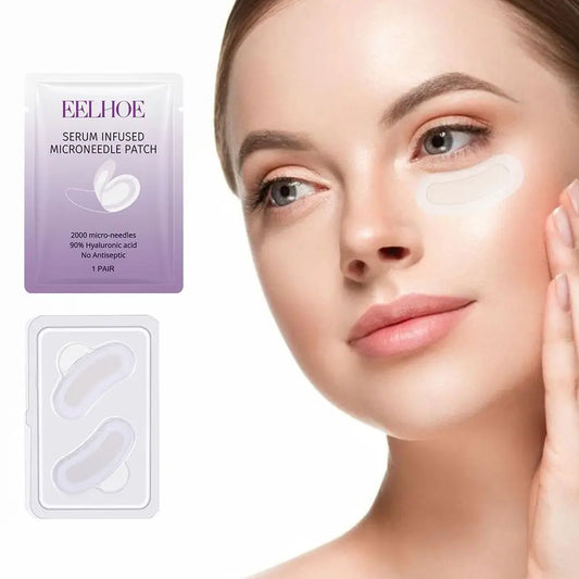 20PCS Collagen Microneedle Eye Patch for Sensitive Skin Dark Circles Puffiness Fine Lines Forehead Wrinkles Eye Skin Care