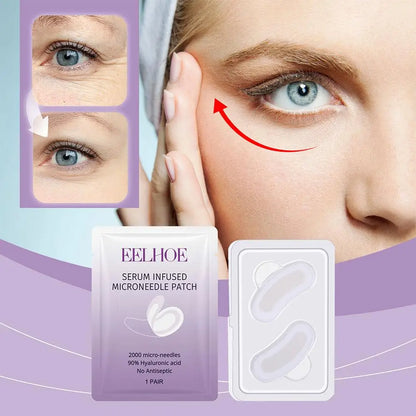 20PCS Collagen Microneedle Eye Patch for Sensitive Skin Dark Circles Puffiness Fine Lines Forehead Wrinkles Eye Skin Care