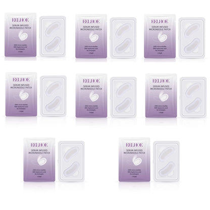 20PCS Collagen Microneedle Eye Patch for Sensitive Skin Dark Circles Puffiness Fine Lines Forehead Wrinkles Eye Skin Care